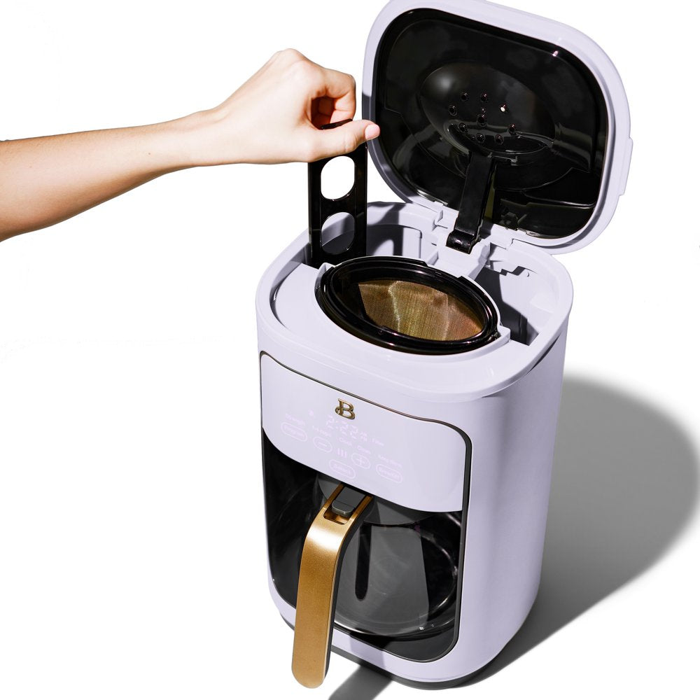 14-Cup Programmable Drip Coffee Maker with Touch-Activated Display, Lavender by Drew Barrymore