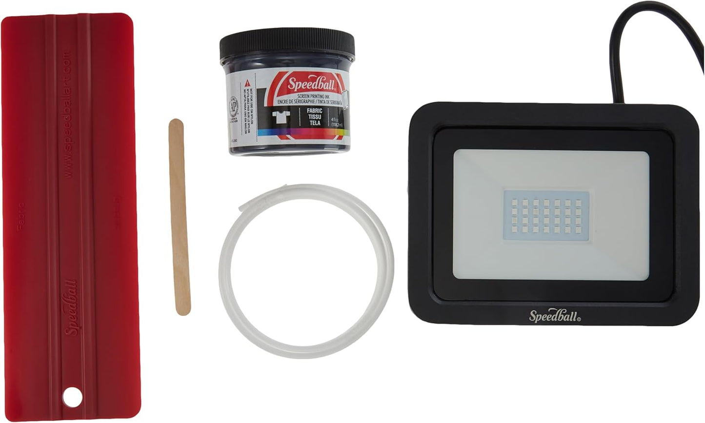 Speed Screens Screen Printing Kit, Includes Ink, Squeegee, Frame, UV Exposure Light