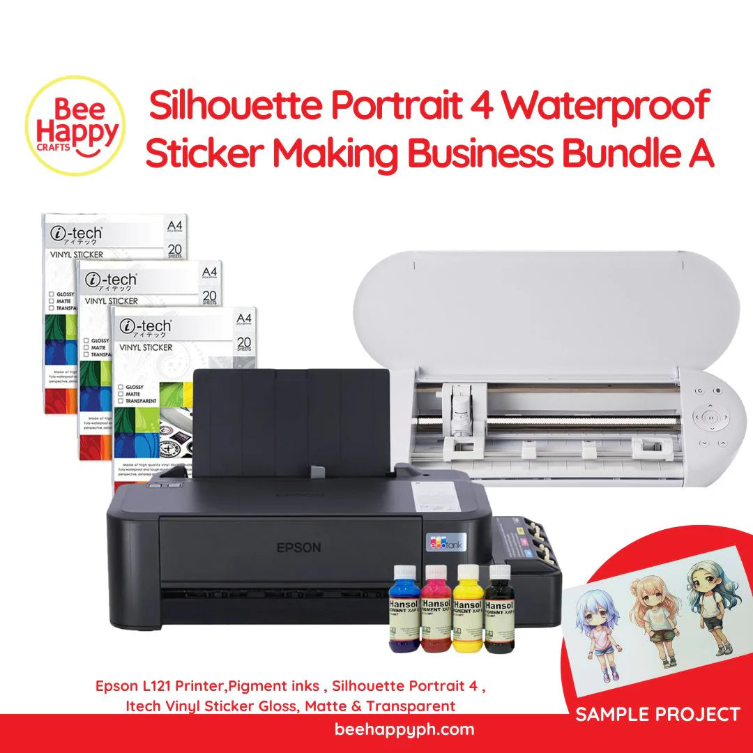 Silhouette Portrait 4 Waterproof Sticker Making Business Bundle A