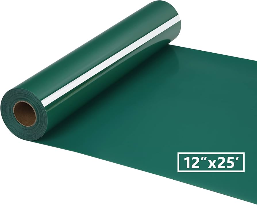 HTV Iron on Vinyl 12Inch by 25ft Roll Heat Transfer Vinyl for T-Shirt HTV Vinyl Rolls for All Cutter Machine - Easy to Cut & Weed for Heat Transfer Design