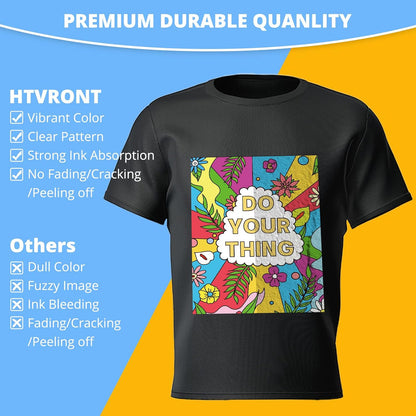 Sublimation HTV for Dark Fabric/Light Fabric 10 Pack Matte & DTF Transfer Film for Sublimation - 30 Sheets of A4 (8.3×11.7") for Sublimation Shirts/Pillow/Bag/Hat