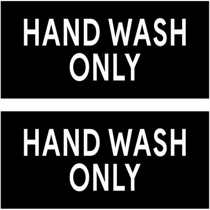 Hand Wash Only Sticker Signs | Workplace Hygiene Reminder for Restaurants, Commercial Kitchens, Hospitals, Clinics, and Medical Facilities (Pack of 2)