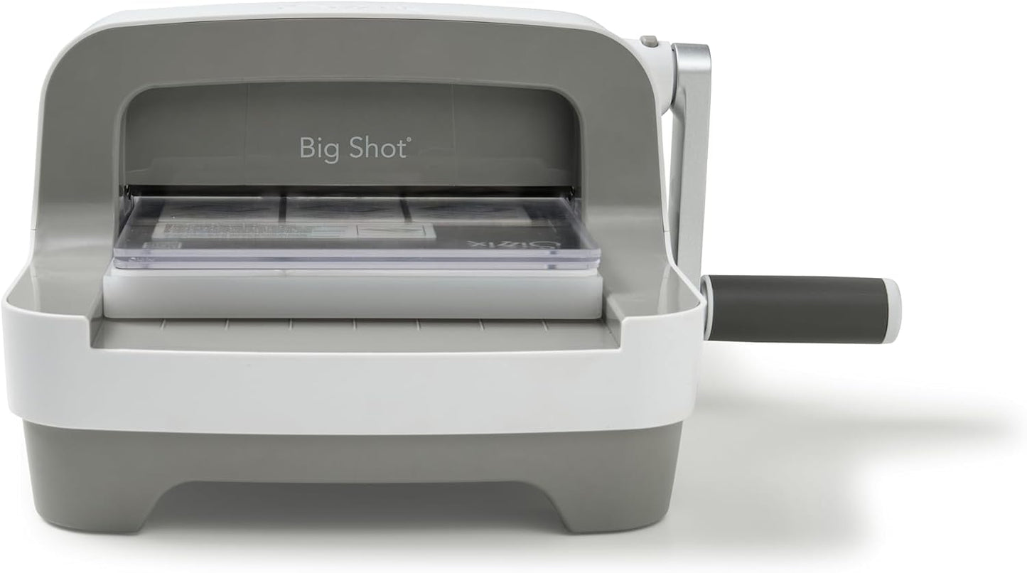 Sizzix Big Shot Machine with Starter Kit, 6" Die-Cutting and Embossing Machine with Cutting Dies, Embossing Folder and Cardstock