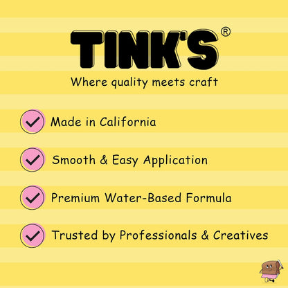 Tinks® Screen Printing Ink Set (6 Color - 4 Oz.) —Screen Printing Fabric Ink for Cotton and Polyester, for Silk Screens and Linocut, Opaque Fabric Paint—Paintmaking Supplies for Shirts and Tote Bags