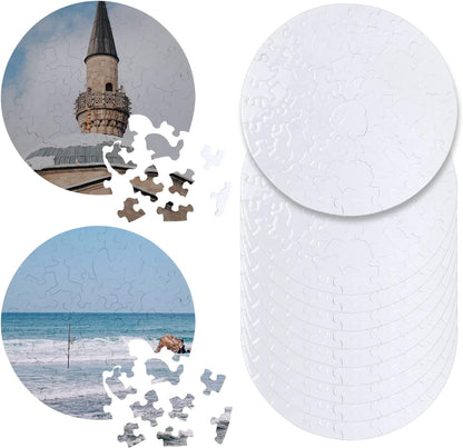 10 Sets round Sublimation Puzzle Blanks