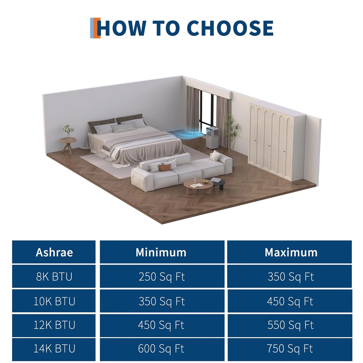 8,000 BTU Portable Air Conditioner, 4-In-1 Portable AC Units for Rooms with Fan, Dehumidifier, Cools up to 350 Sq.Ft. Room Air Conditioner, Remote, Auto Swing, Quite Opration, Timer, Grey