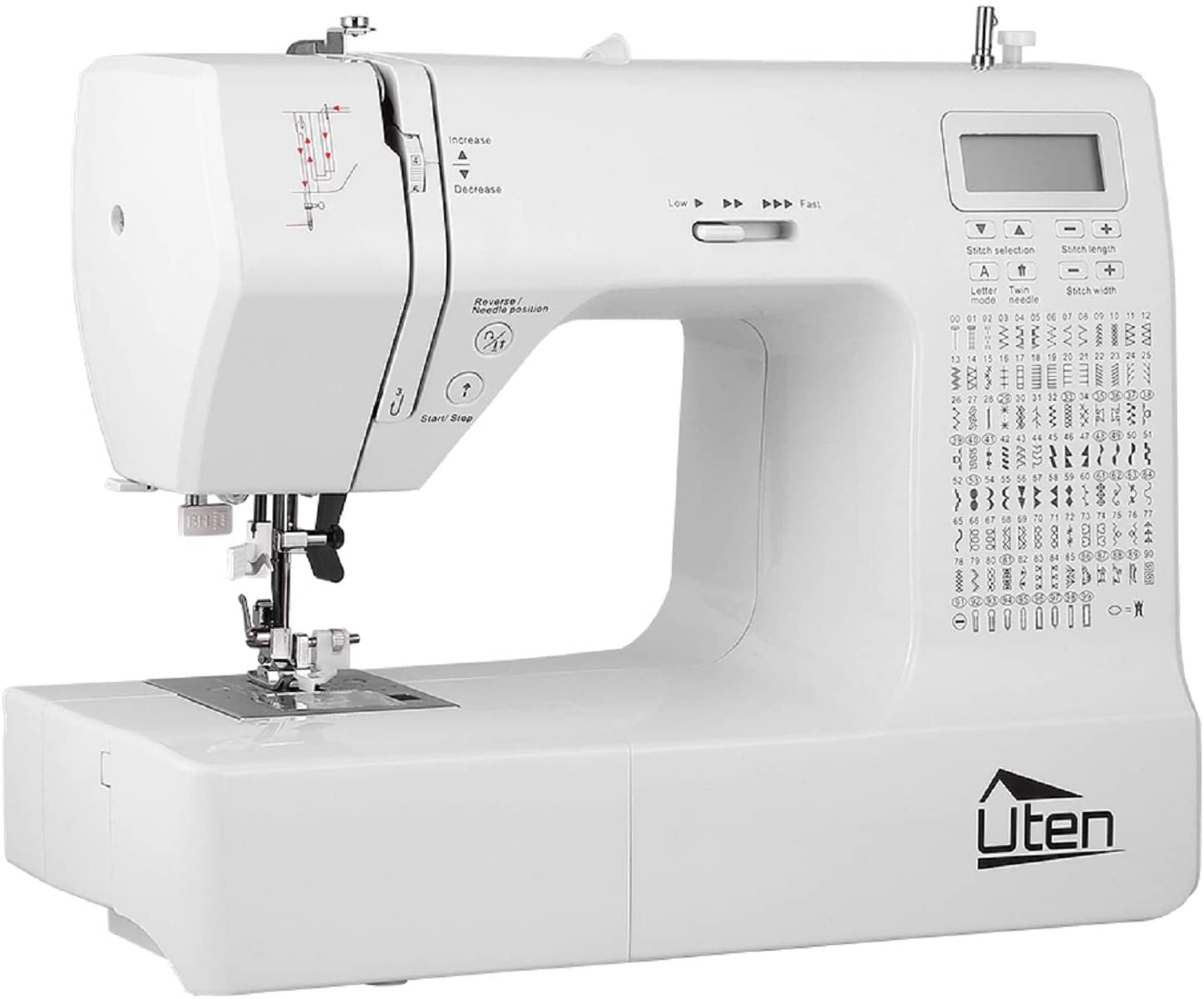 Portable Sewing Machine Computerized Embroidery Sewing Machine with 200 Unique Built-In Stitch and 8 Buttonholes