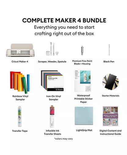 Maker 4 Craft Cutting Machine with Ultimate Sticker Making Bundle