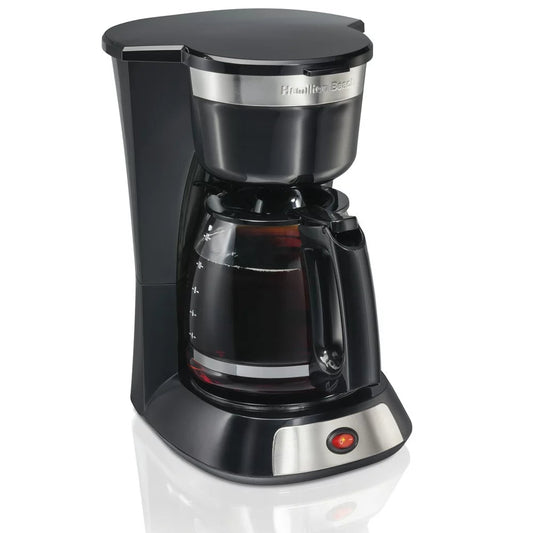 12 Cup Coffee Maker, 96 Fl Oz, Stainless Steel Accents, 49631