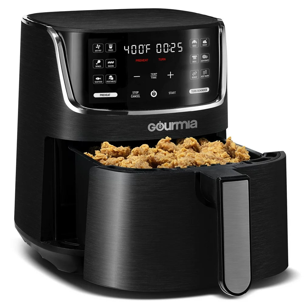 4-Quart Digital Air Fryer with 12 One-Touch Presets, New, GAF414, 12 in High