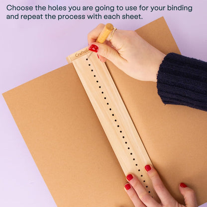 Craftelier - Book Binding Cradle Kit with Awl Tool, Wax Threads for Book Binding and Needles - for Signatures, Journals & DIY Bookbinding Crafts