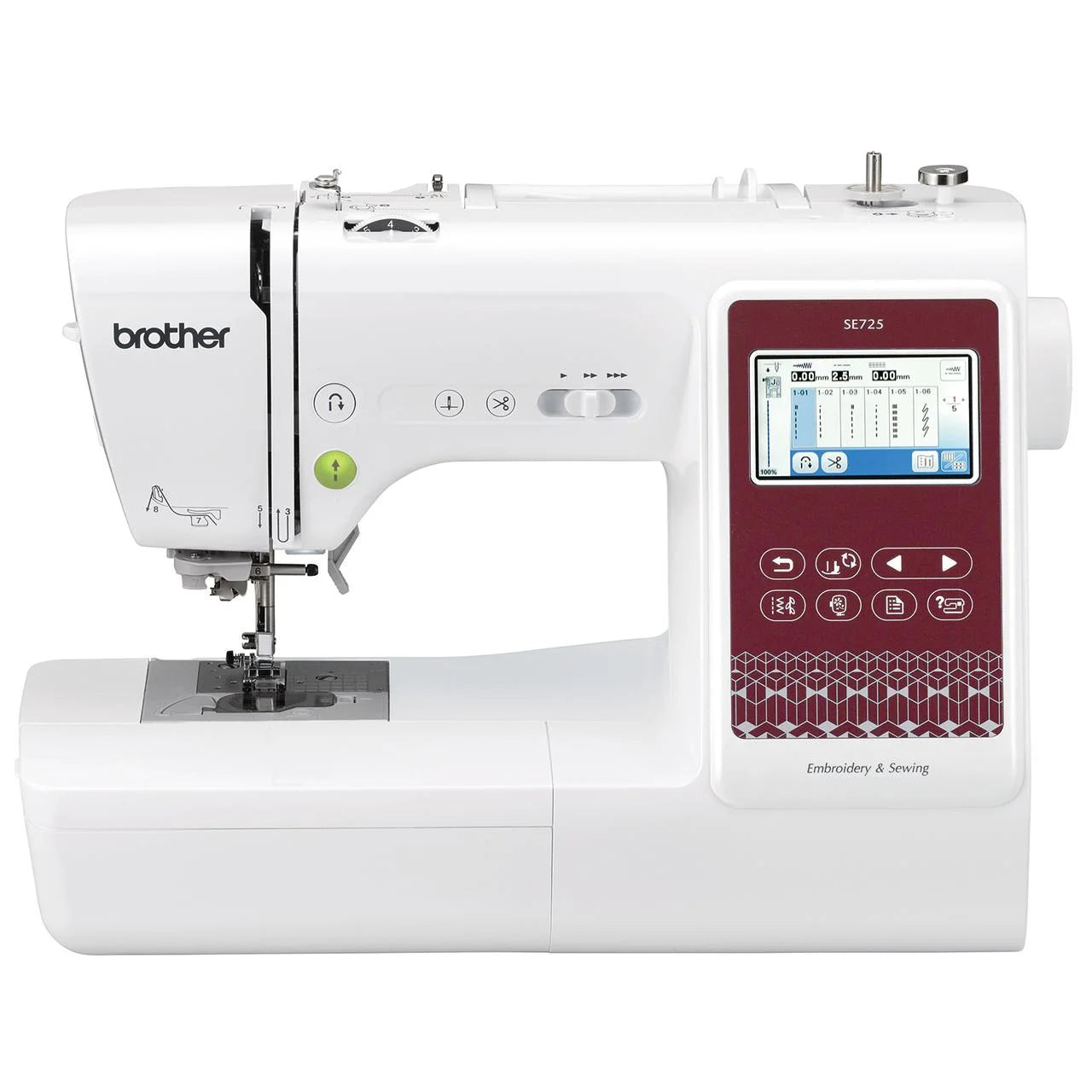 SE725 Sewing and Embroidery Machine with Artspira App, 50 Free Designs