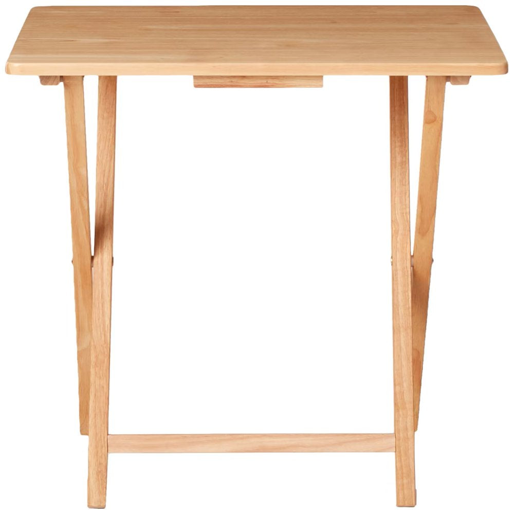 Indoor Single Folding TV Tray Table Natural L 19 X W 15 X H 26 Inches.