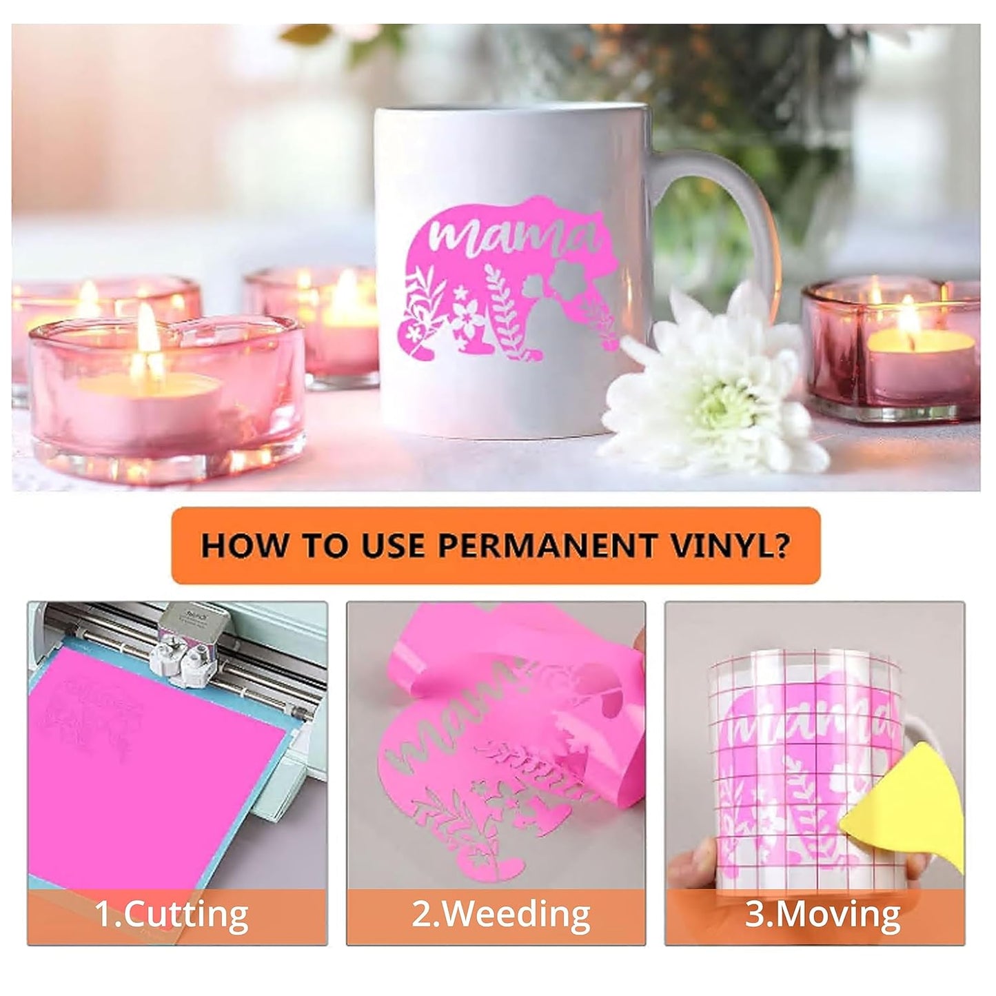 Loklik Cutting Machine & Matte Permanent Vinyl - 14 Pack 12" X 12" Bundle