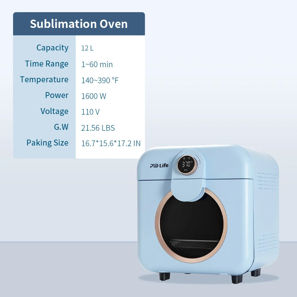 12 L Sublimation Oven Machine Sublimation Starter Beginner Kit Bundle with 40 OZ Sublimation Tumblers, Sublimation Paper, Shrink Wrap Film and Heat Tape