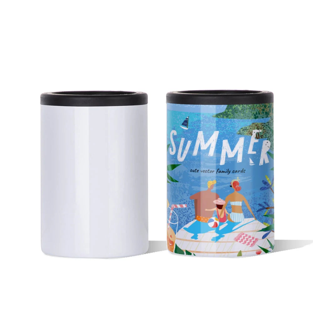 12 OZ Sublimation Can Cooler Insulator Blanks White 4 Pack