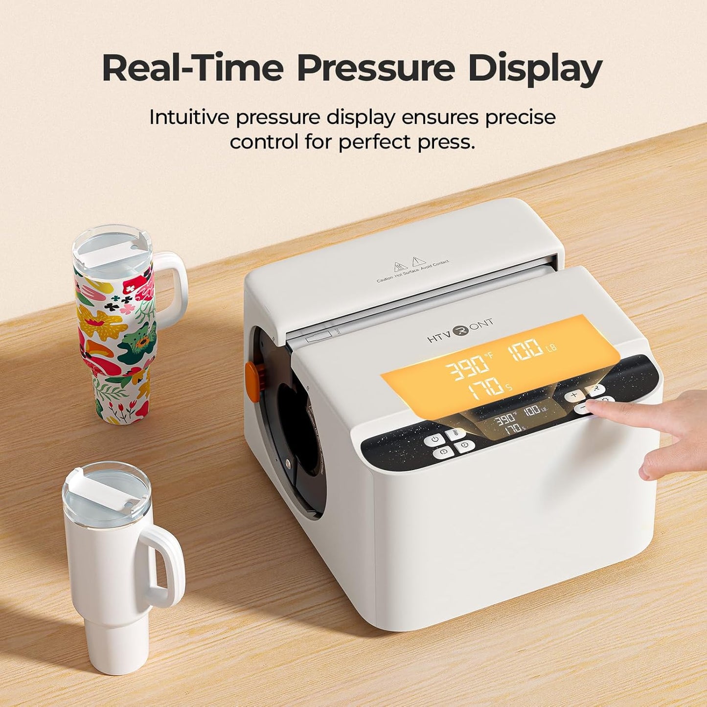 Auto Tumbler Heat Press - A200 Full Cup Transfer Heat Press Machine for 40 OZ Tumbler with Handle