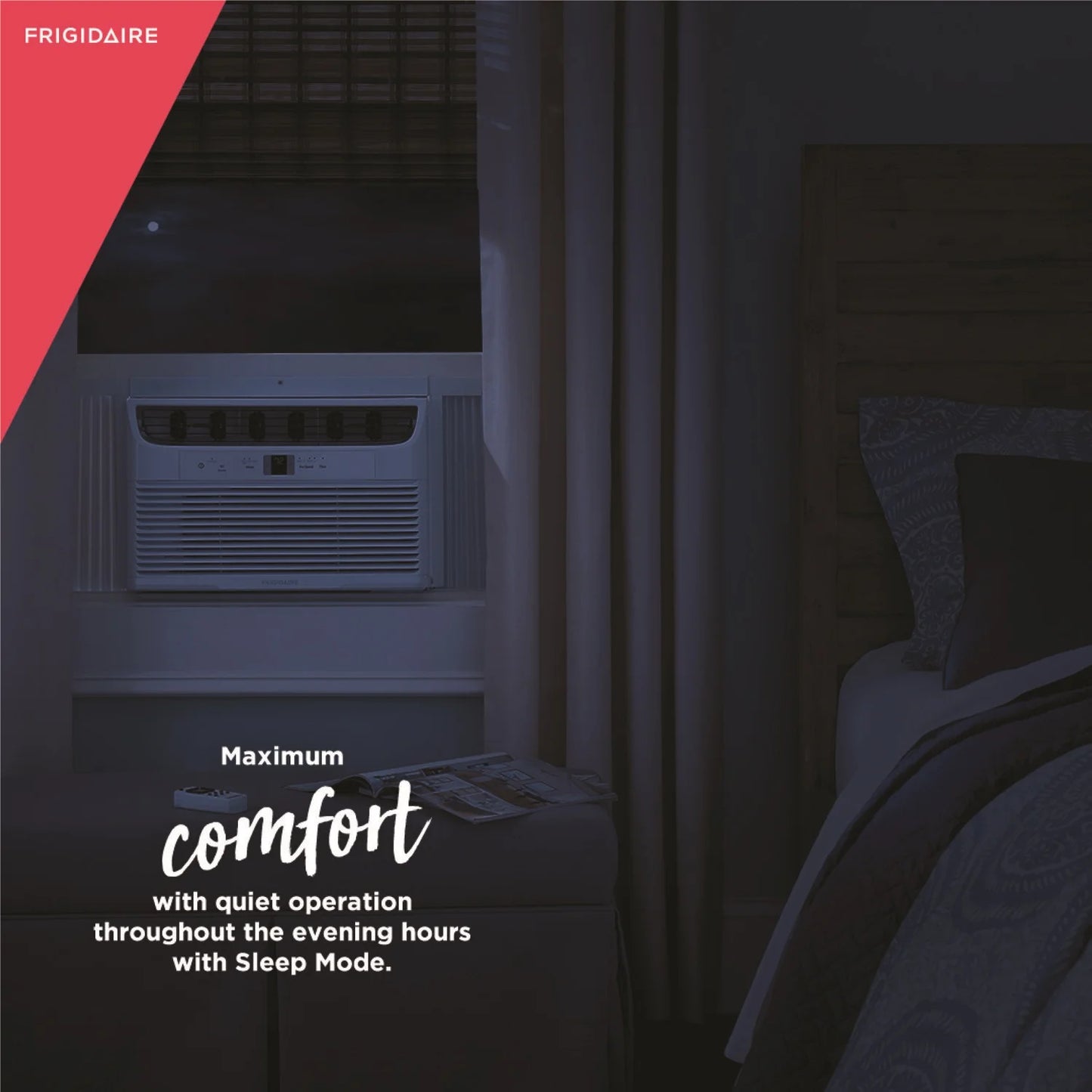 8,000 BTU 350 Sq Ft Window Air Conditioner with Remote in White, FHWC083TB1