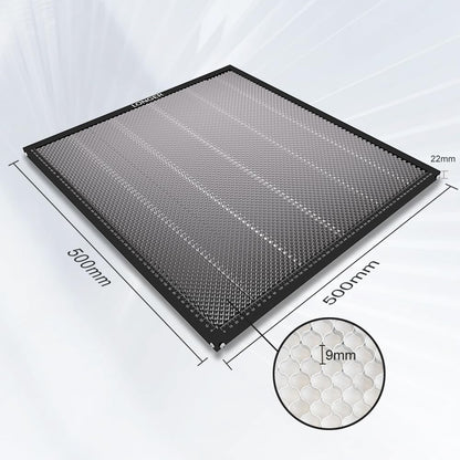 Longer Honeycomb Working Table, Soulmate for Engraver, Honeycomb Working Panel Set for RAY5, Fast Heat Dissipation and Desktop-Protecting, Compatible with All Laser Engraver Machines, 19.7"*19.7"