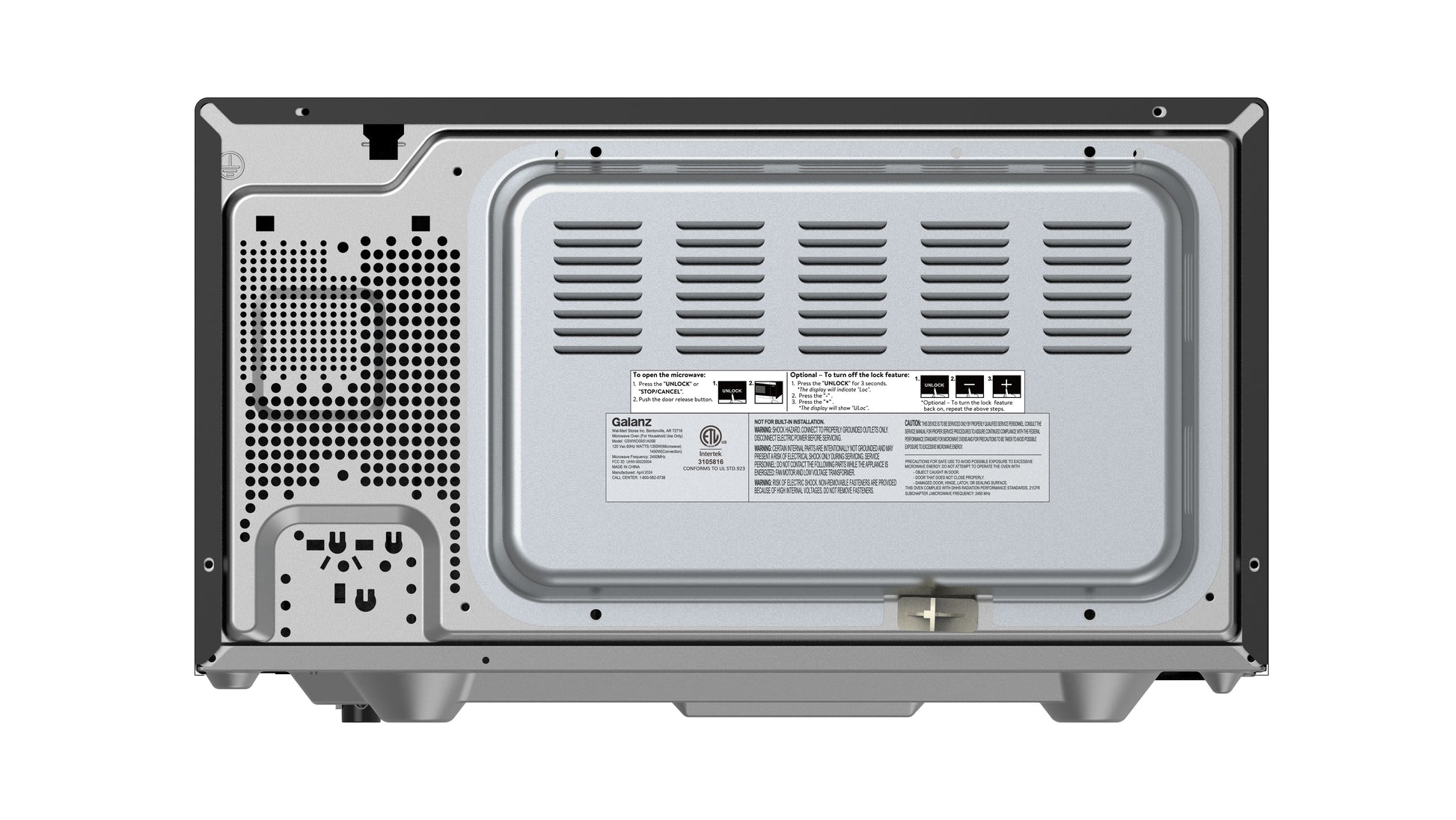 0.9 Cu Ft Air Fry Countertop Microwave, 900 Watts, Stainless Steel, New