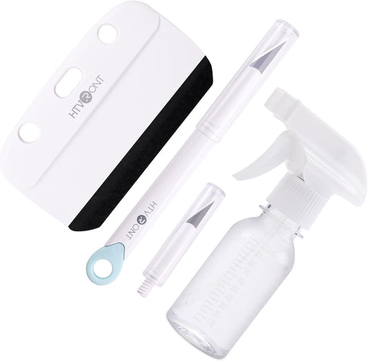 Window Film Kit - 4 Pcs Window Privacy Film Installation Tools, Easy to Apply Glass & Car Windows Tint Kit, Includes Felt Squeegee, Detachable Knife & 1 Extra Blade, 100ML Spray Bottle