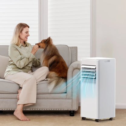 8000 BTU Portable Air Conditioner, Dehumidifier, Fan, Sleep Mode, 4 in 1 AC with 24-Hour Timer