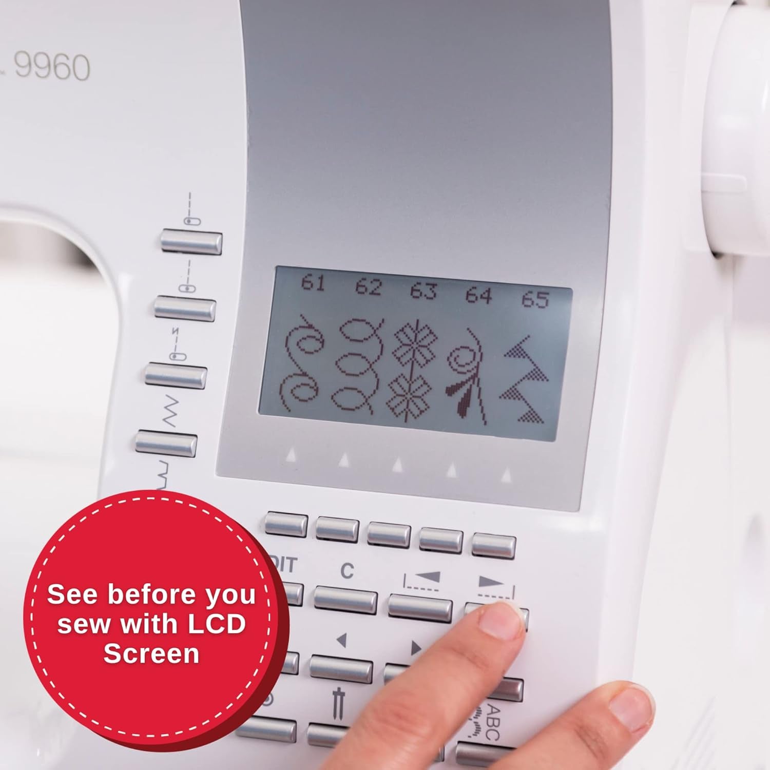 SINGER Quantum Stylist 9960 Computerized Sewing & Quilting Machine – Metal, Plastic, with Extension Table, Hard Case & Accessories, 600 Stitches, Lettering, LED Light, 1-Step Buttonhole