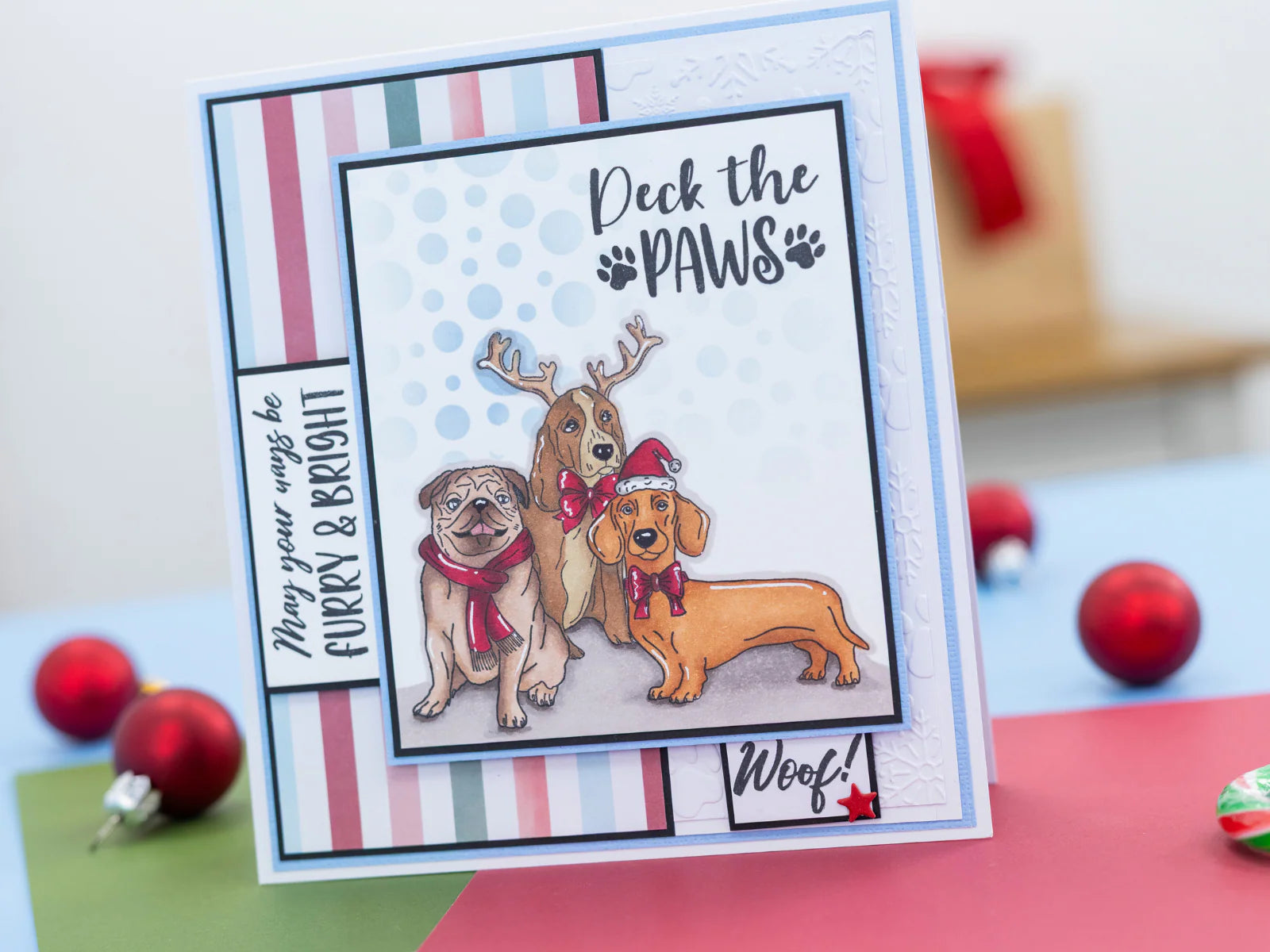 Crafter'S Companion Santa Paws Clear Acrylic Stamp - Deck the Paws