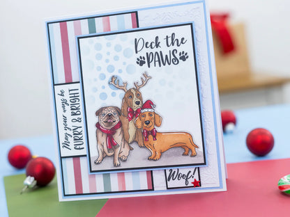 Crafter'S Companion Santa Paws Clear Acrylic Stamp - Deck the Paws