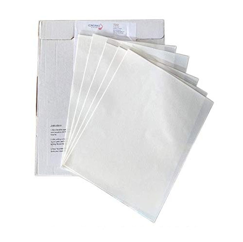 Frosting Sheets 8.5” X 11”, Icing Sheets for Cake Toppers, Cookies & Decor, A4 Very White Edible Paper, Cake Edible Paper for Birthdays, Parties, Edible Sugar Sheets (48 Count)