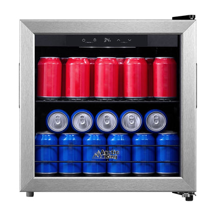 48-Can Beverage Fridge & Cooler with Electrical Control, Stainless Steel Look, ARV48B1AST