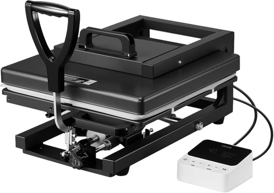 Hybrid Heat Press, 15 X 15 Inch, 8-In-1 Multifunction, Heat up Fast and Even, All-New Patented Design, Easy to Control, Sublimation Press Machine for T-Shirts/Mugs/Tumblers/Caps/Plates, Black