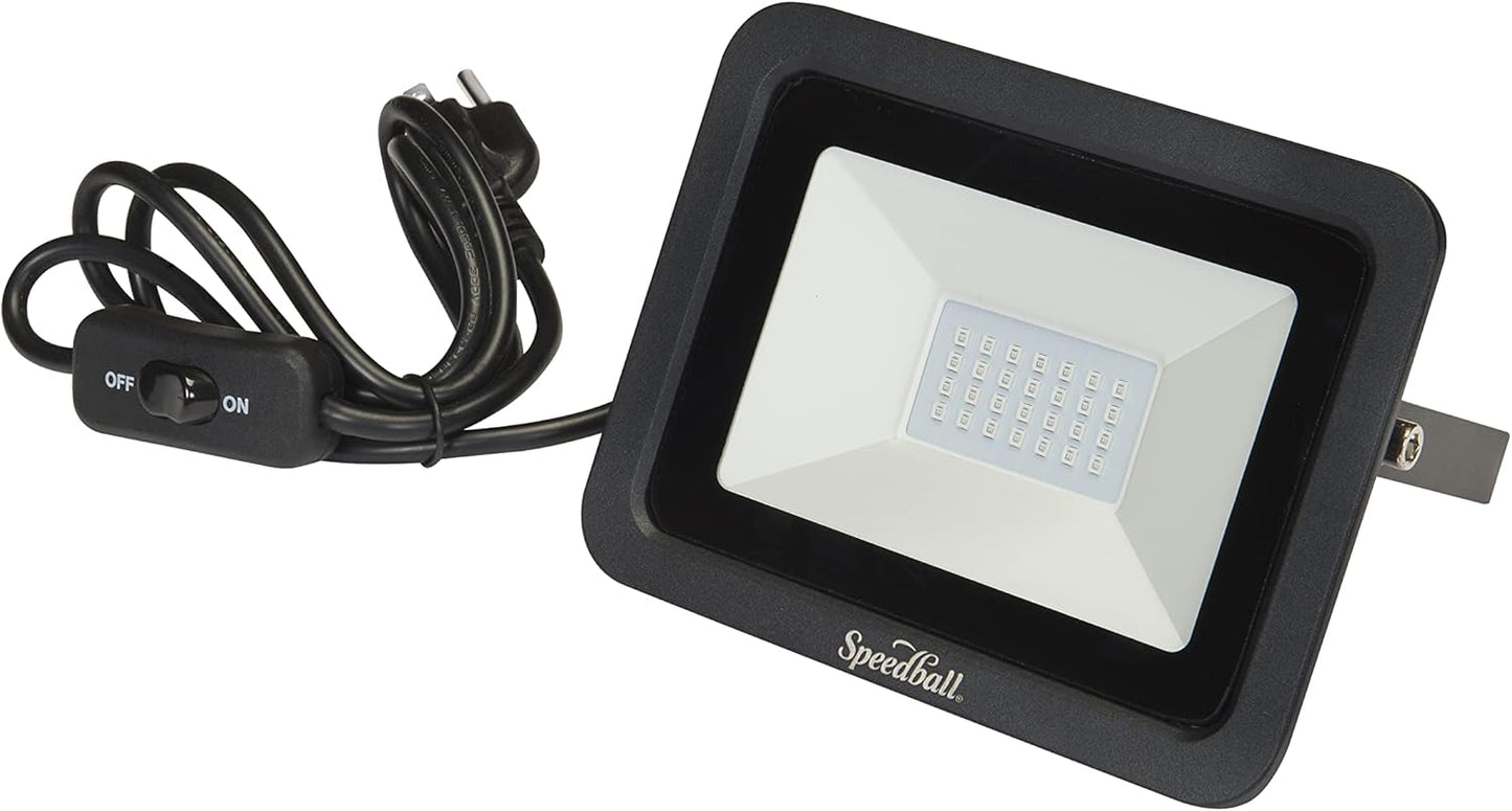 30W LED UV Exposure Lamp - Professional Screen Printing Light with 180° Swivel Mount - 395-400Nm UV-A for Photo Emulsion