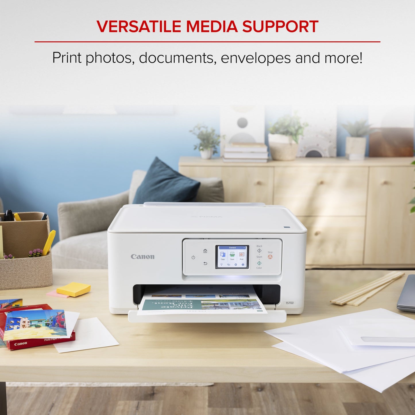 Canon PIXMA TS7722 All-In-One, Wireless Color Inkjet Printer for Home Office Use