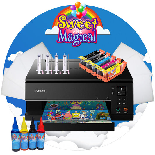 ULTIMATE EDIBLE PRINTER BUNDLE, EDIBLE INK and EDIBLE PAPER [USES 270/271INK]