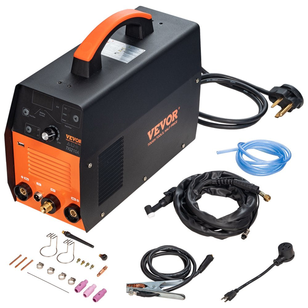 TIG Welder, 210Amp 3 in 1, 110/220V Dual Voltage HF Tig/Stick/Clean Welding Machine W/ USB, IGBT Inverter & Torch, Digital Arc Welder for Stainless Steel, Iron, Mild Steel, Copper, and Nickel