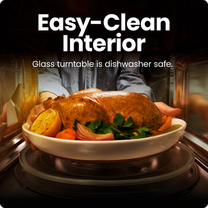 0.9 Cu Ft Countertop Microwave Oven, 900 Watts - Stainless Steel