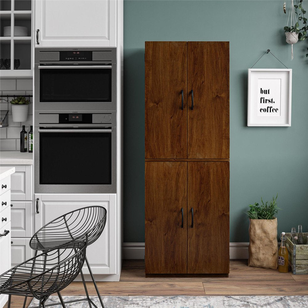 4-Door 5' Storage Cabinet, Espresso