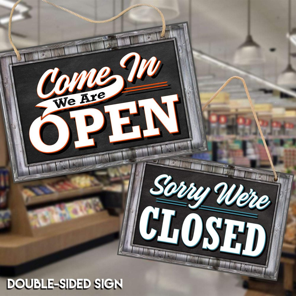 Signs Open Closed Sign for Business Door - Reversible Double Sided | 1