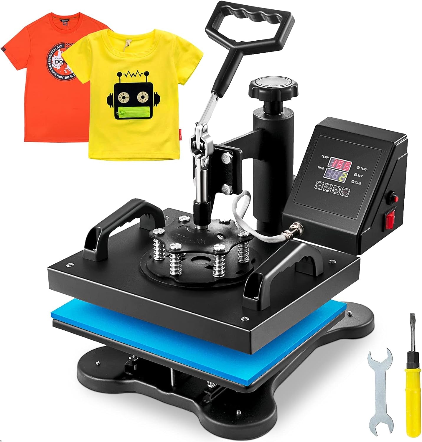 Heat Press, T Shirt Press Machine 12X10Inch T-Shirt Press Heat Press 30X23Cm Printing Machine Heat Transfer Sublimation Machine for T-Shirts