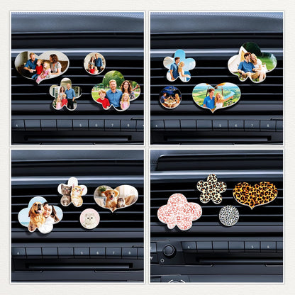 20 Sets Sublimation Car Air Vent Blanks, DIY Car Accessories Heat Transfer Portrait Essential Oil Difusser,20Pcs Matte PVC Blanks and 20Pcs Square Clips