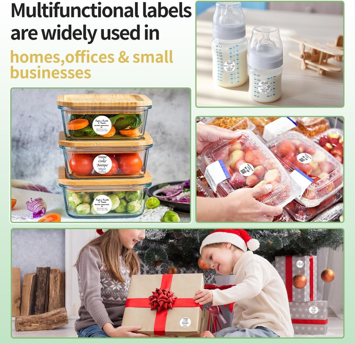 Phomemo Labels- 3 Rolls M110/M100/M220/M221/M150/M250/M108 round Circle Thermal Paper 1.96" X 1.96"（50X50 Mm, Thermal Sticker round Label for Small Business, Name Labels for Kids, School