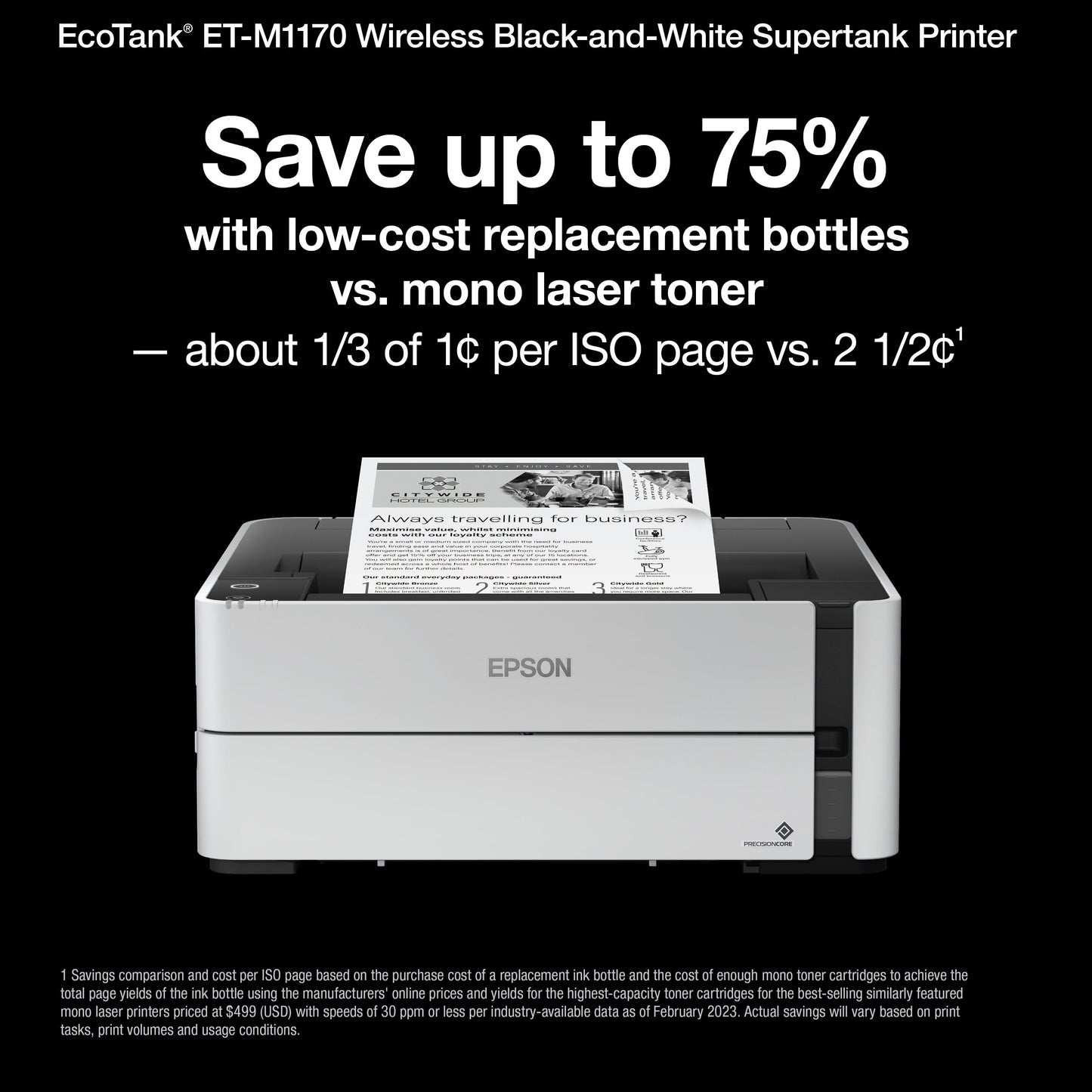 Ecotank ET-M1170 Wireless Monochrome Supertank Printer