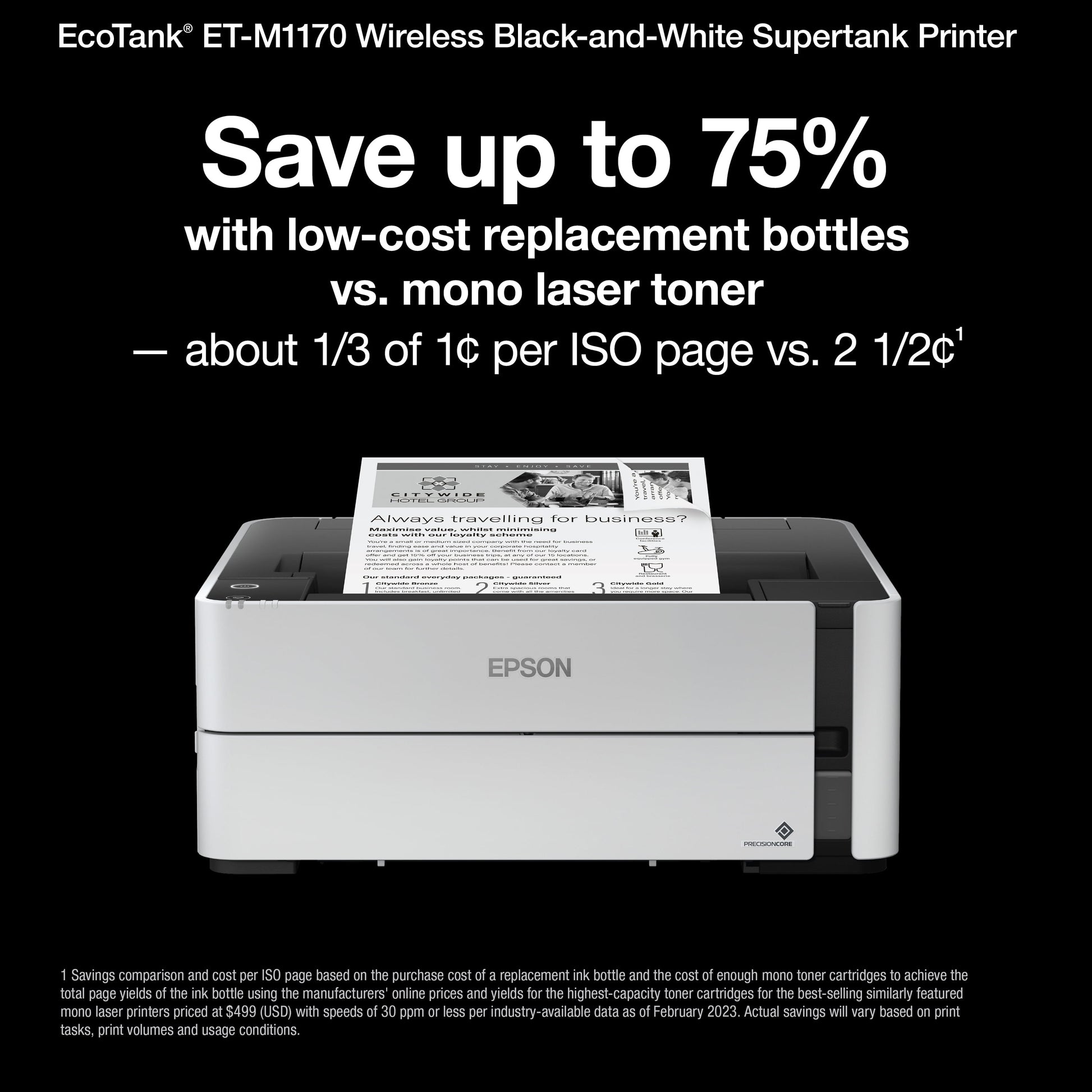 Ecotank ET-M1170 Wireless Monochrome Supertank Printer
