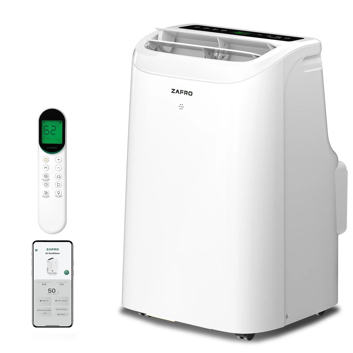 Portable Air Conditioners 6000 BTU, Portable Ac Units for Bedroom with Fan & Dehumidifier, 24H Timer with App/Remote/Timer/Led Display
