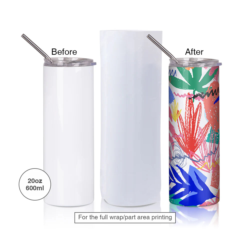 12 L Sublimation Oven Machine with 20 OZ Sublimation Tumblers, Cup Tumbler Cradle, Shrink Wrap Films and Heat Blower Foldable Handle