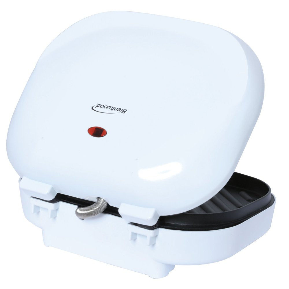 Brentwood TS-605 Non-Stick 750W Indoor Electric Contact Grill, White