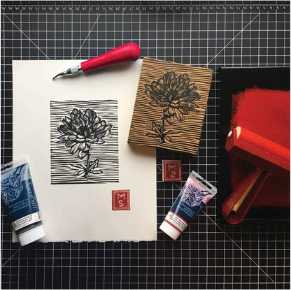 Block Printing Ink, Water-Based, 2.5 Oz., Fluorescent Orange