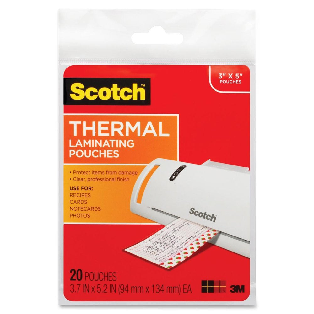 Index Card Size Thermal Laminating Pouch - 20 per Pack-3Pk