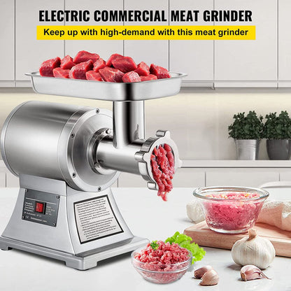 brand Commercial Electric Meat Grinder, 550Lbs & 1100W Commercial Sausage Stuffer Maker, 220 RPM 1.5HP Stainless Steel Food Grinders for Industrial and Home Use